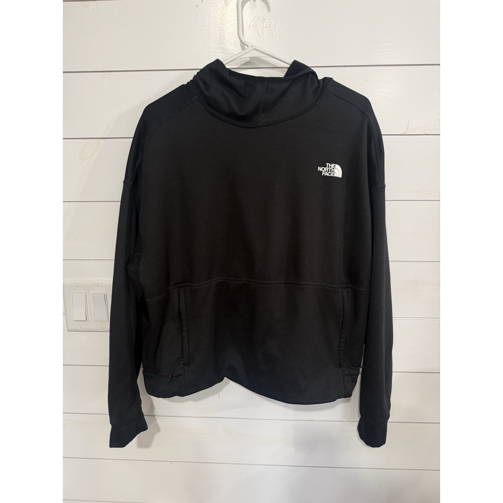 North Face Women's Fleece Hoodie Black Size Medium NWOT XL